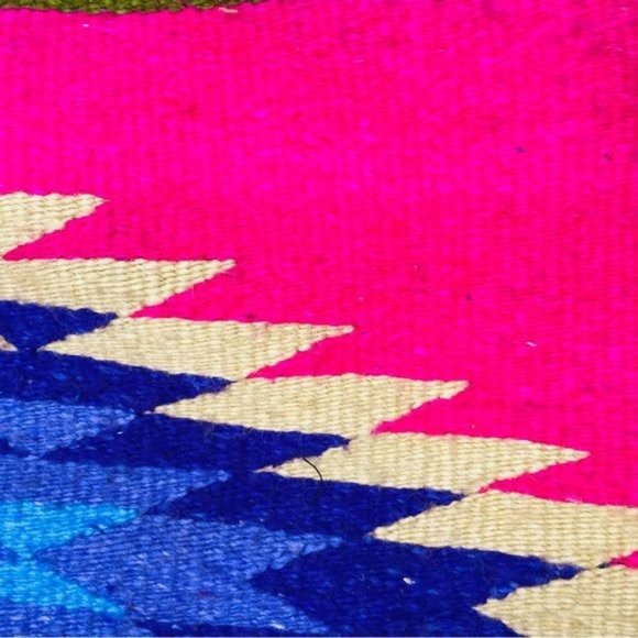 vintage Roper rodeo blue blanket /woven tapestry jacket coat leather like sleeve - Picture 10 of 10